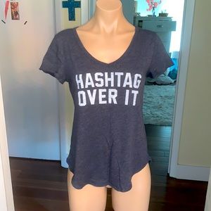 Vintage A& F distressed soft grey tshirt - snarky